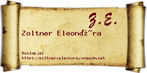Zoltner Eleonóra névjegykártya